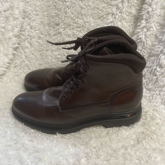 Kenneth Cole New York Men\'s Brown Leather lace up Boots SZ13 main image 4
